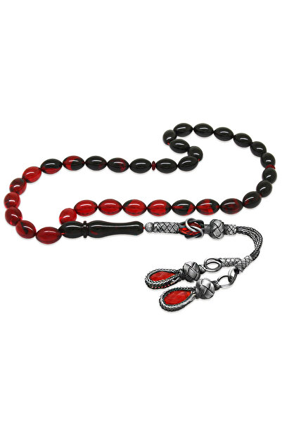 Tesbihane 1000 جنيه استرليني من العنبر الأحمر الناري مع قطع الشعير101001471