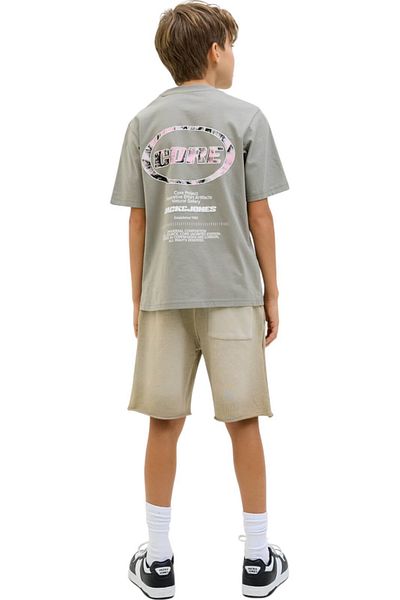 Jack & Jones Tricou JACK &JONES Lido AOP Back Print JNR - 12278705-Shadow