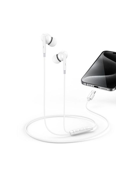Yesido سماعة أذن سلكية YH45 رقمية مزودة بشريحة USB-C/Type-C مع ميكروفون (أبيض)