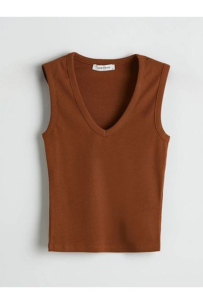 LC Waikiki Γυναικείο εσώρουχο LCW Vision Brown V-Neck