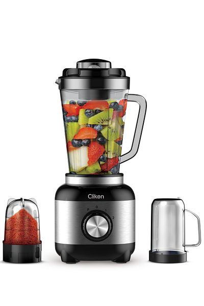 CLIKON 3-in-1 Juicer Blender Chopper, 1.8L, 600W, 2-Speed, Auto Cut-Off, SS Blade