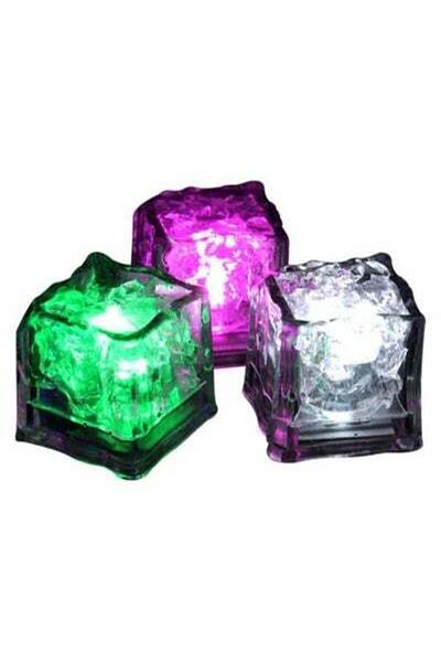 HALAMODO 3-Piece Ice Cube Ornament Lamp Multicolour 2.5 x 2.5cm