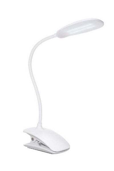 HALAMODO Dimmable Clip-On Rechargeable LED Desk Lamp White