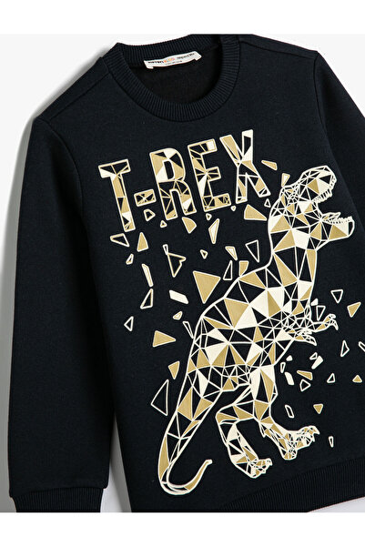 Koton Dinoszaurusz mintás pulóver, hosszú nyakú, hosszú ujjú