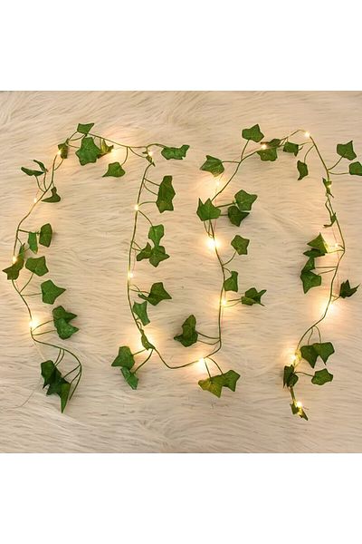 Choice 1pcs 2m 20led Flower Green Leaf String Lights Artificial Ivy Vine Fairy Light Decor Wall Plant