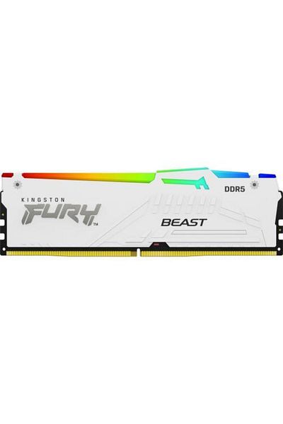 Kingston Memorie Kingston FURY Beast White RGB 16GB DDR5, EXPO, 5600MT/s, CL36