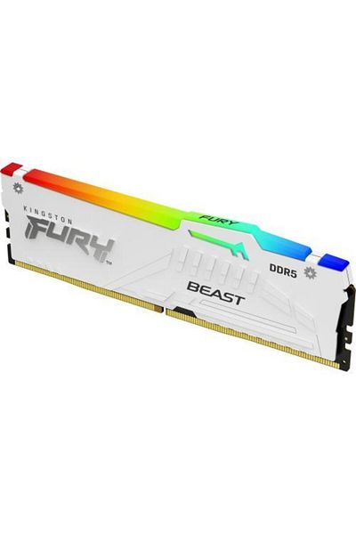 Kingston Memorie Kingston FURY Beast White RGB 16GB DDR5, EXPO, 5600MT/s, CL36