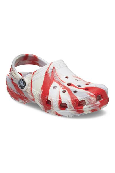 Crocs Saboti Crocs Classic Toddler Marmored Saboți 20-21 EU - C5 US Alb - Alb/Flacăr