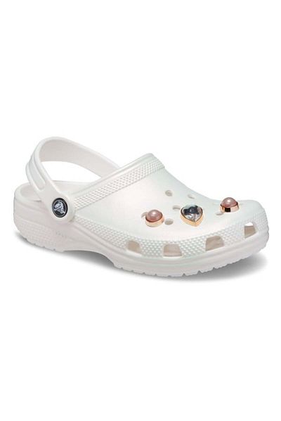 Crocs Saboti Crocs Classic Toddler Crystals Pearls Clog Alb - White 20-21 EU - C5 US