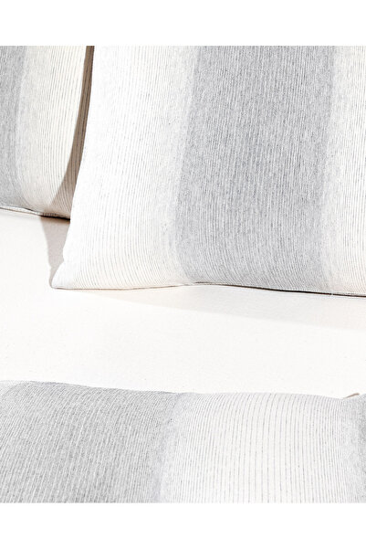 Madame Coco Berthe Tek Kişilik Pamuklu Armürlü Nevresim Takımı - Gri