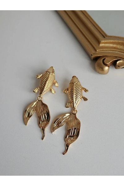Reorah Collection Vintage Fish Earrings-Moving Tail Fish Earrings