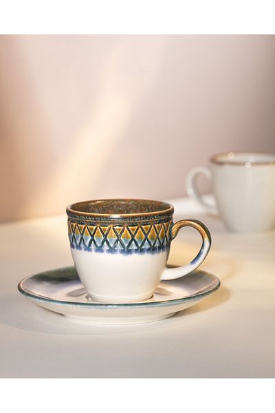 Madame Coco Antikes 4-teiliges Kaffeetassen-Set