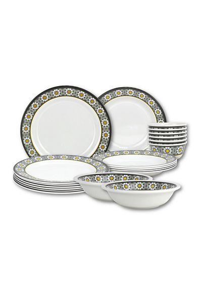 Melrich 20 Pcs Melamine Dinner set Durable and Strong Dishwasher and Freezer safe