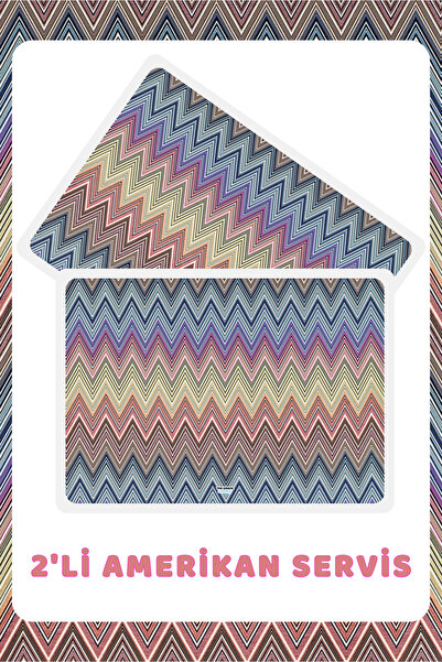 The Grade Podmetač i 2-pakovanje Cik-cak dezen Šareni Podmetač 2-pakovanje po...