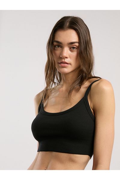 EVERLAST Ever Relaxed Rib Black Bustieră pentru femei