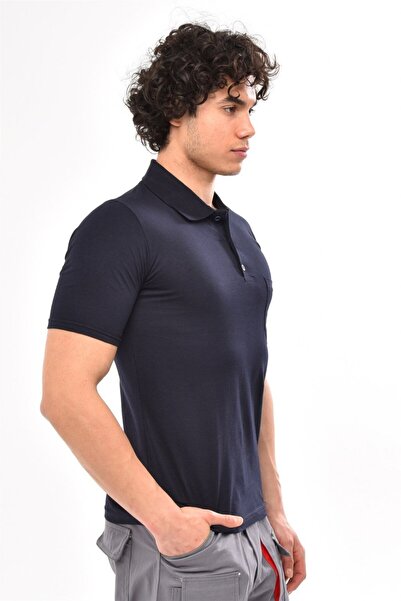 Çamdalı İş Elbiseleri Поло з коміром Супрем Футболка Супрем Робоча футболка з кишенями Синя 100% бавовна М'яка та еластична тканина