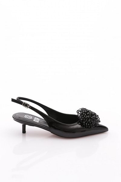 DGN Pantofi de dama cu toc inalt din piele lacuita neagra 6431535
