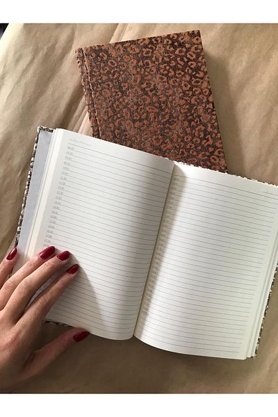 Adalinhome Agenda academică nesemnată Atakids Lizy cu model leopard (70 de coli 14*20)