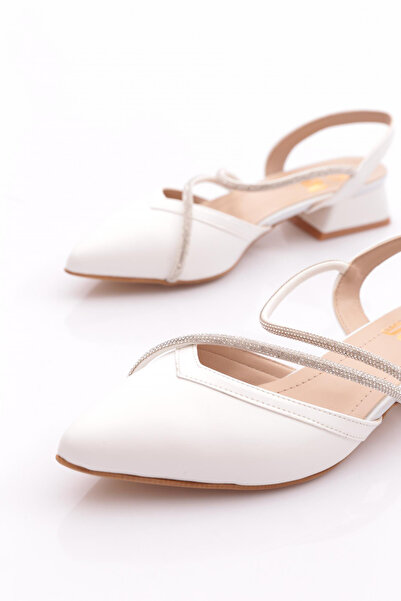 DGN K588 Women's Pointed Toe Silver Stone Ballerinas