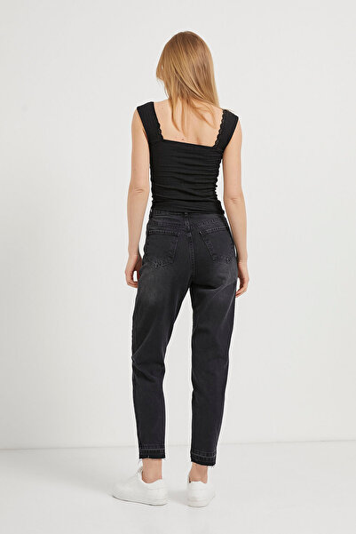 Arma Life Women's Mom Denim High Waist Anthracite Jeans