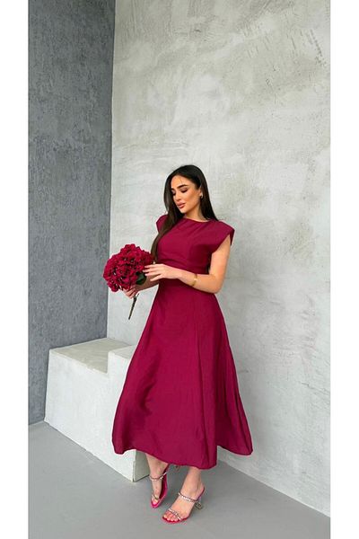 BRGCLOTHING Rochie evazată cu mâneci căptușite pentru femei
