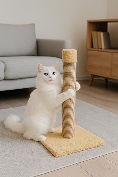 hak-iş oyuncak 40 cm White Cat Scratching Post