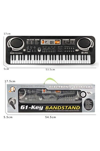 Depox Elektronické varhany pro děti, 61 kláves, multifunkční nástroj, mikrofon součástí balení