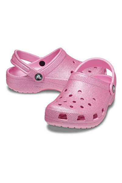 Crocs Saboti classic glitter clog kids - pink tweed glitter