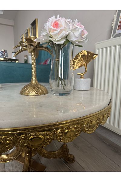 Hatice sakallı design Decorative Vase and Rose Set 5 Dalli Rose and Vase with a Set of 2