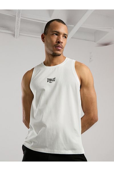 EVERLAST Ανδρικό αμάνικο μπλουζάκι Ever Essentials Regular White