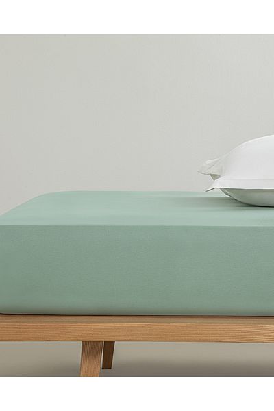 English Home Pure Cotton Double Bed Sheet Green