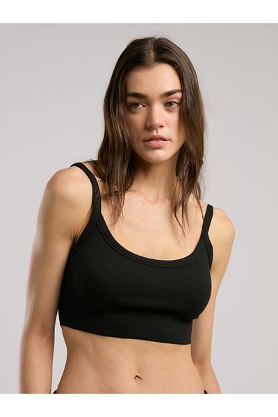 EVERLAST Ever Relaxed Rib Black Bustieră pentru femei