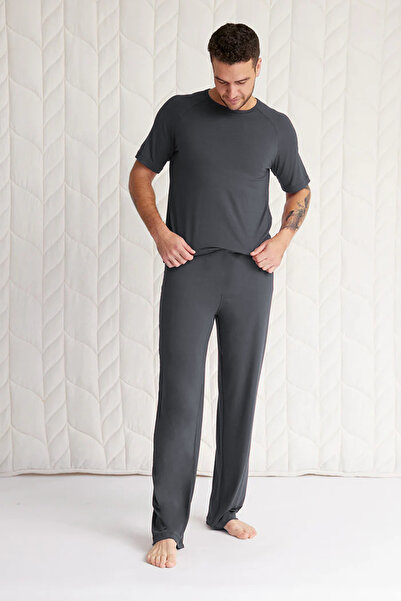 OKULCUBABA Ανδρικό σετ πιτζάμες από χτενισμένο βαμβάκι
