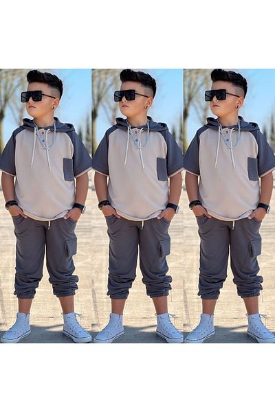 EFSACE Cargo Pocket Hoodie Boy Tooling Set