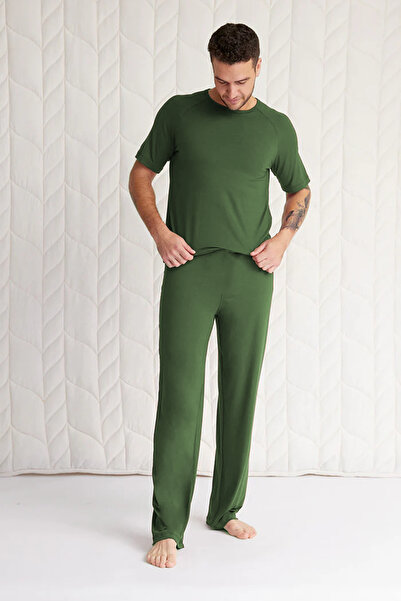 OKULCUBABA Ανδρικό σετ πιτζάμες από χτενισμένο βαμβάκι