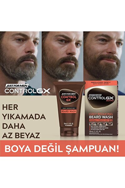 Just For Men Control GX Gri Azaltıcı Sakal Bıyık Yıkama Şampuanı