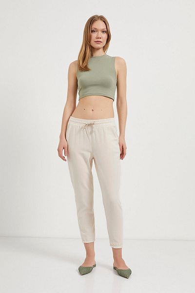 Arma Life Women's Leg Tassel Natural Fabric Comfortable Stone Pants