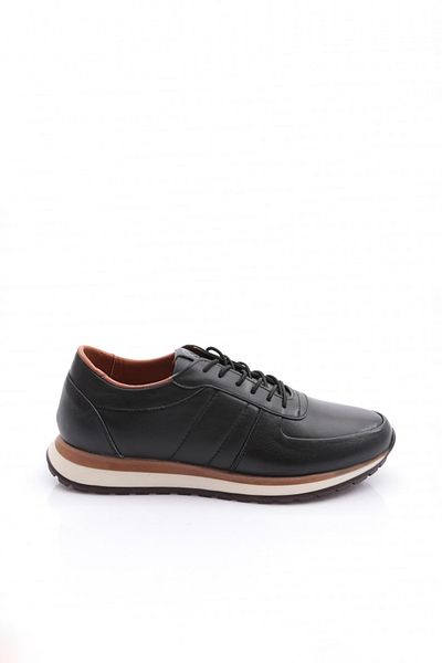 DGN Ανδρικά Sneakers Παπούτσια Γνήσιο Δερμάτινο Μαύρο 92131081