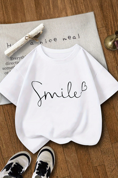 MYADA Μπλουζάκι Premium Smile Heart Printed Trend 23580