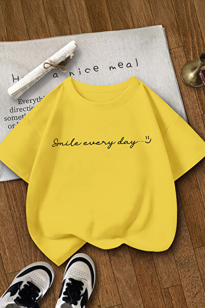 MYADA Tricou pentru copii Trend cu imprimeu Premium Smile Every Day 23578