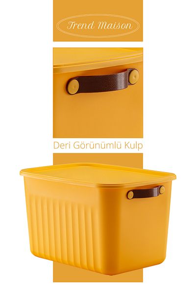 Trend Maison Multi-Purpose Organizer, Box with Lid, 5 Different Color Options, Decorative Storage Box, Organizer