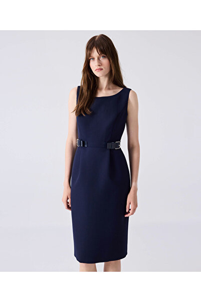 Machka Çift kemerli yün elbise