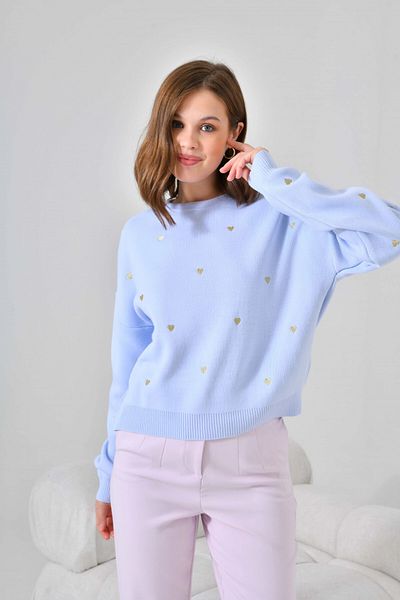 Park Karon Pulover de bază cu textura moale Wide Fit