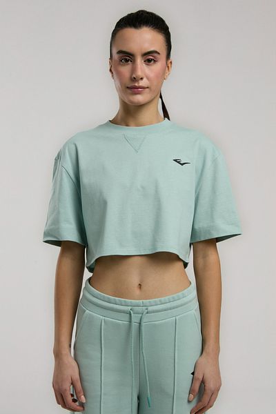 EVERLAST Tricou crop pentru femei Ever Classics Wmn Comfort Water Green
