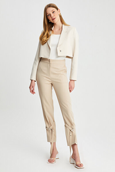 Park Karon Women's Fabric Trousers with Leg Detail and Fleto Pockets