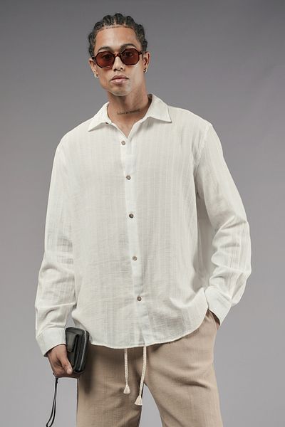 Butik Trend We Shirt Collar Cotton Linen Fabric Regular Fit Men's Shirt
