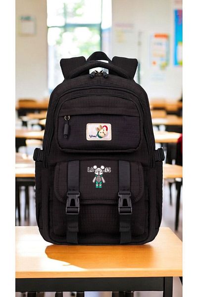 KOST Rucsac de școală Kuromi original pentru copii, ortopedic, impermeabil, cu mai mulți ochi