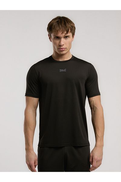 EVERLAST Μαύρο ανδρικό μπλουζάκι Everfit Training Essentials