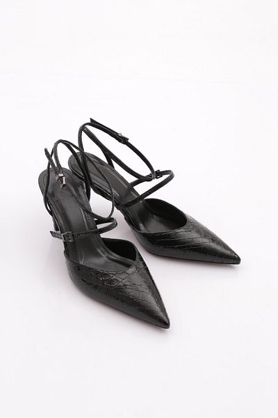 DGN Pantofi de damă cu toc triunghi negru 931021085