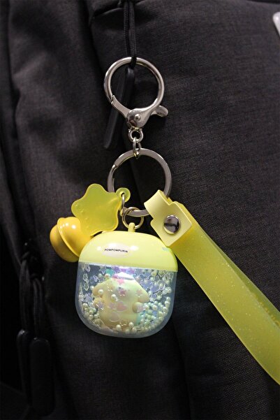 Miniso Sanrio Lisanslı Pompompurin Çiçek Perisi LED Işıklı Anahtarlık